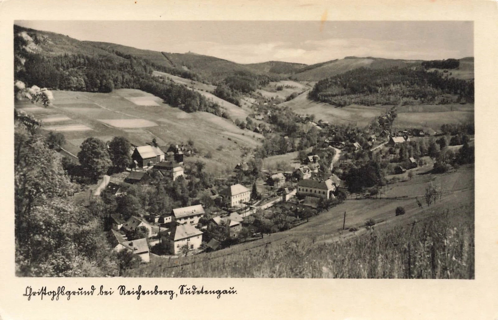Kryštofovo Údolí nebo také Údol svatého Kryštofa (Christofsgrund), okr. Liberec (archiv Otto Rikitan Ečer)