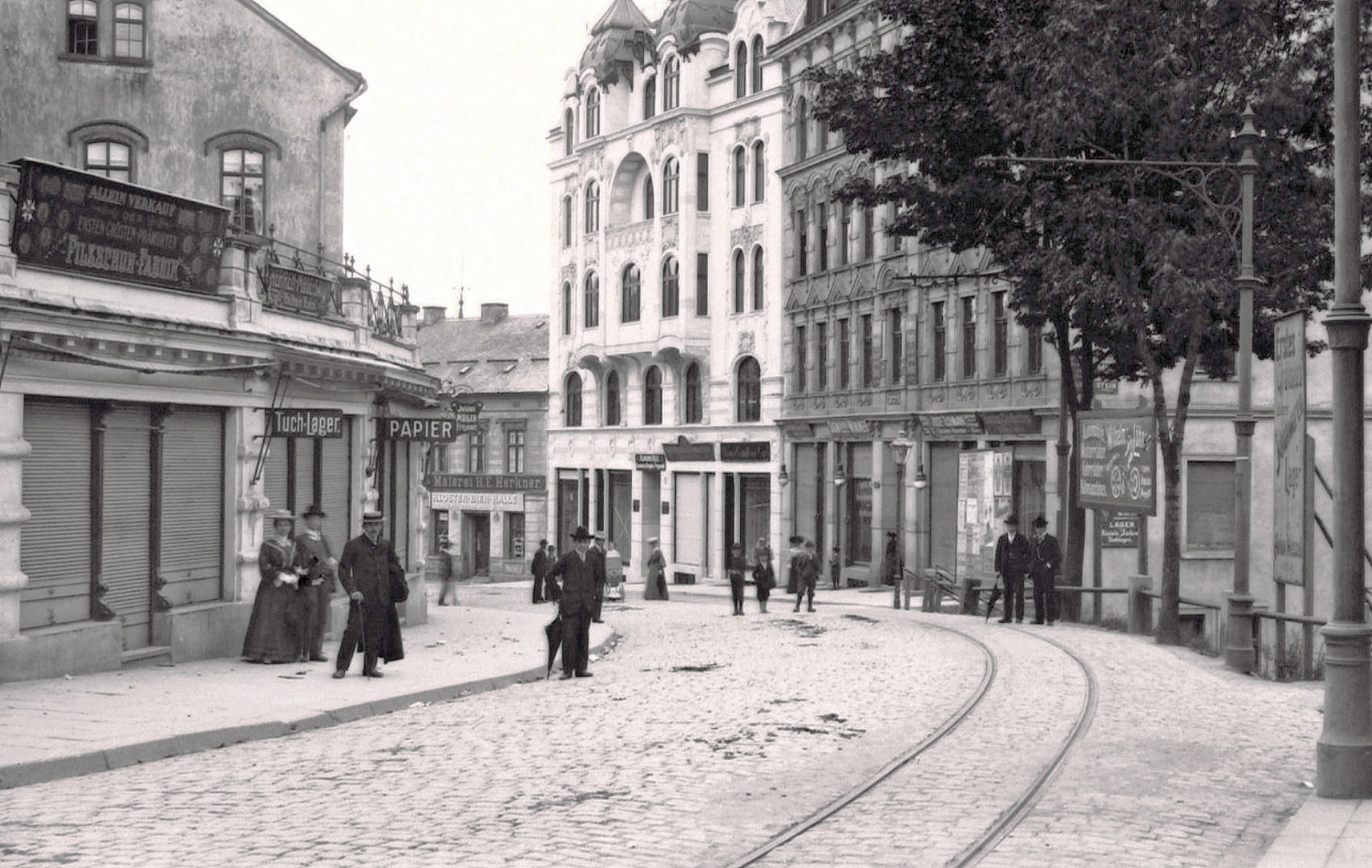 Gebirgsstrasse (Podhorská ulice) cca 1905 (archiv J.Peterka)