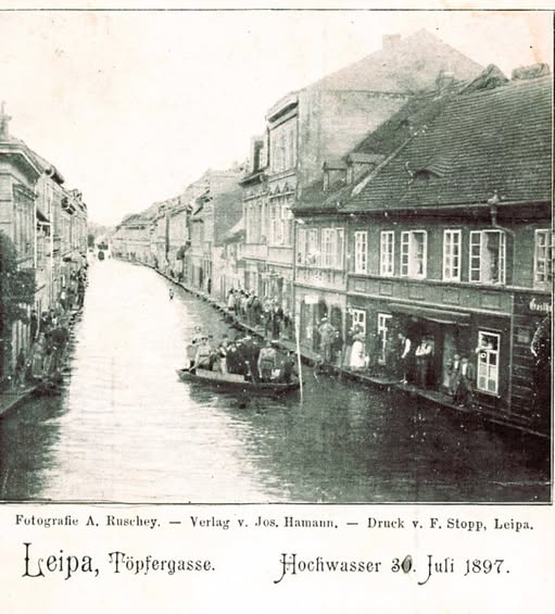 Velká voda v České Lípě rok 1897 (archiv Milan Péč)
