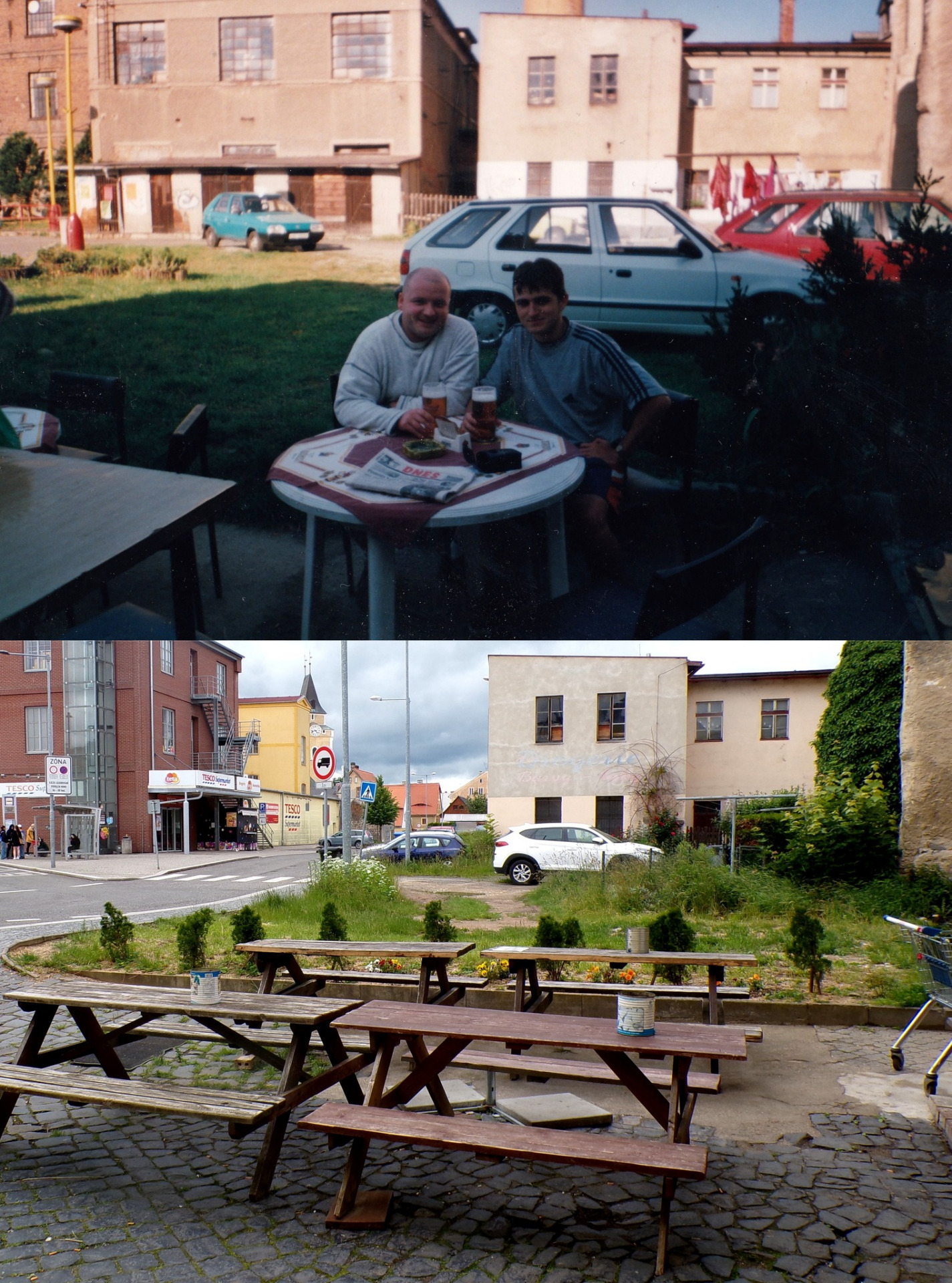 Frýdlant - bistro na autobusovém nádraží rok 2000 a 2025, dnes zavřené na dobu neurčitou....