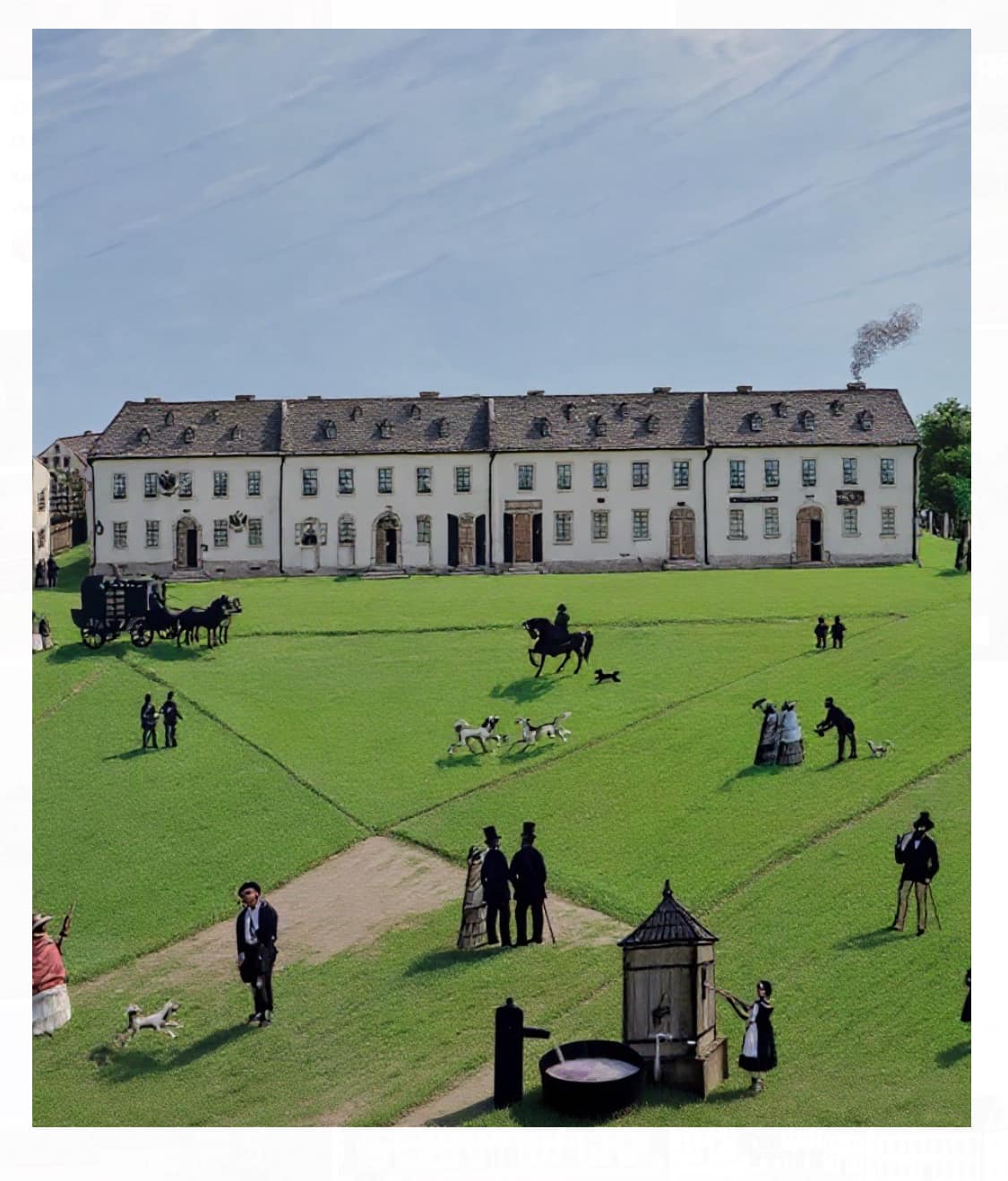 Léto na Alt Marktu, dnešním Mírovém náměstí (archiv Jablečné Město)