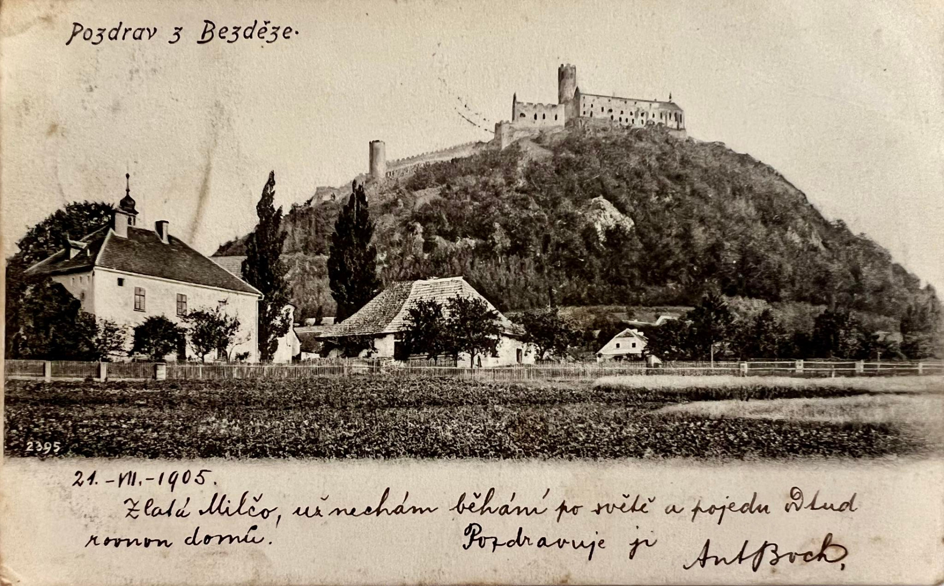 Bezděz, 1905. Okres Česká Lípa. (archiv eva Malíková)