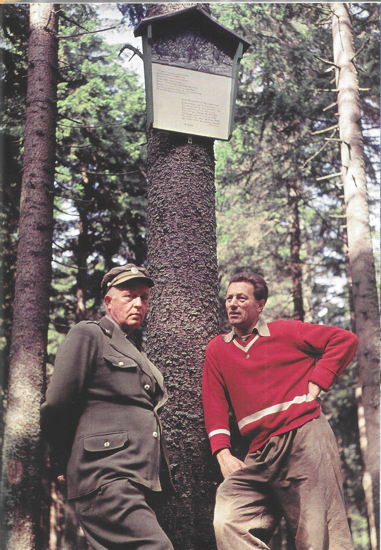 Polesný Ticháček a tehdejší náčelník Horské služby Vele u Bílé smrti 15.září 1961
