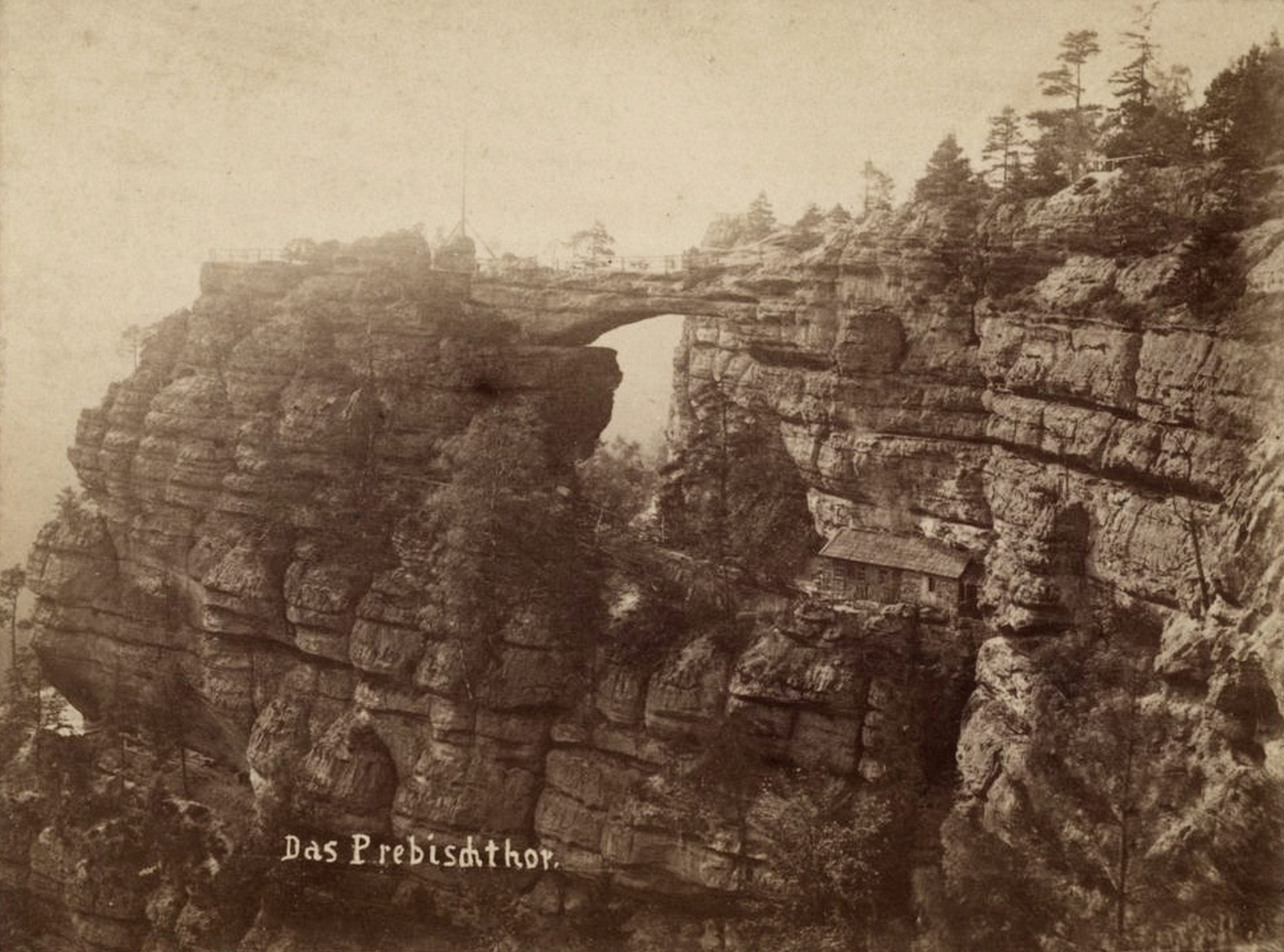 Pravčická brána kolem roku 1890 (archiv J.Peterka)