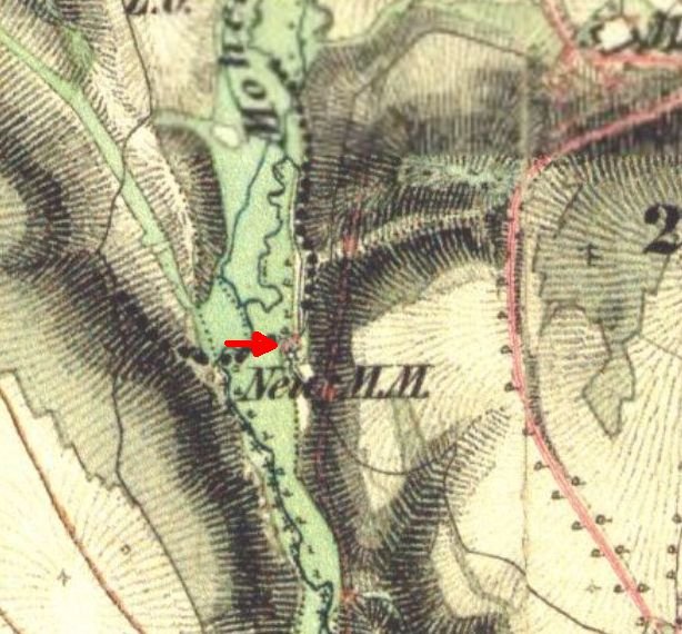 II. vojenské mapování, výřez, 1836 -1852 © oldmapsgeolab.cz
