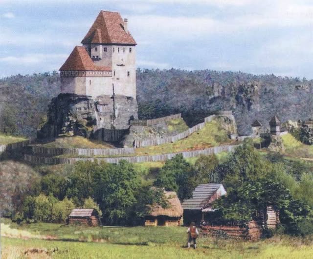 Představa nezničeného Valečova (archiv Petr Kolomazník)