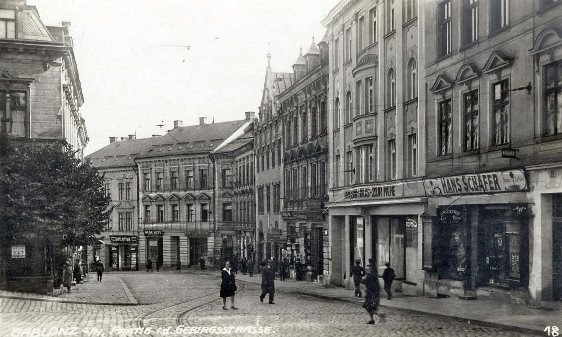 Jablonecká Gebirgstrasse, (dnes Podhorská) (archiv J.Peterka)