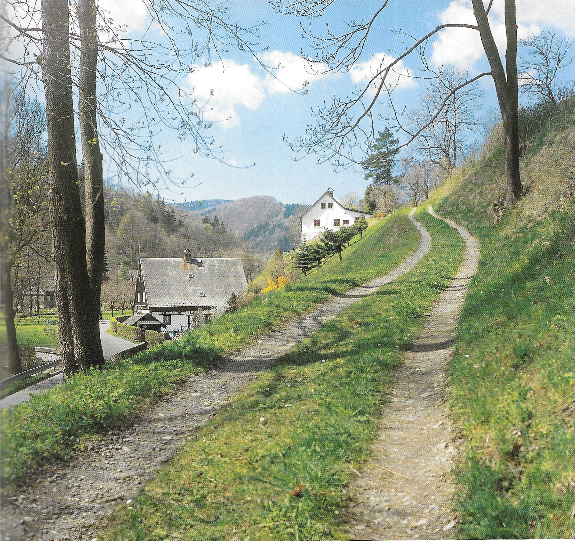 Stará rokytnická cesta vede nevysoko   nad dnešní silnicí v dolní části Kryštofova Údolí.