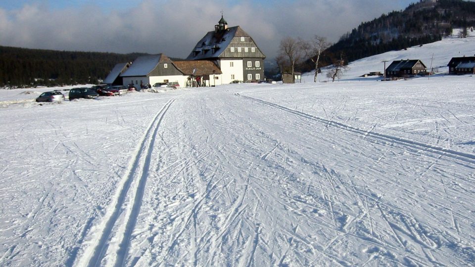 Jizerské hory, osada Jizerka v zimě|foto:licence Creative Commons Attribution-Share Alike 3.0 Unported, Björn Ehrlich