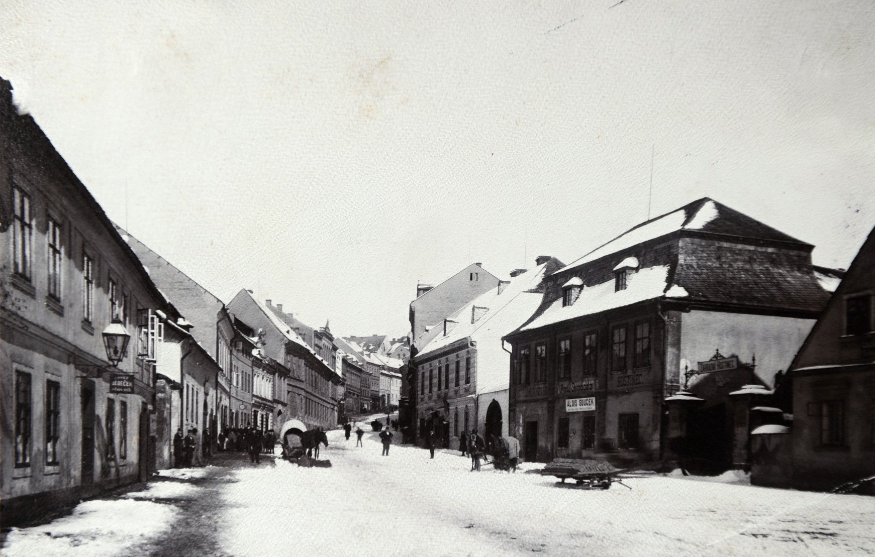 Sobotecká ulice kolem roku 1900