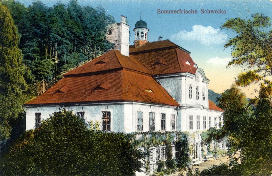 Svojkov – zámek – dobová pohlednice