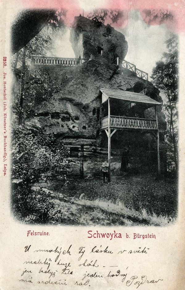 Svojkov – hrad – pohlednice (1902)
