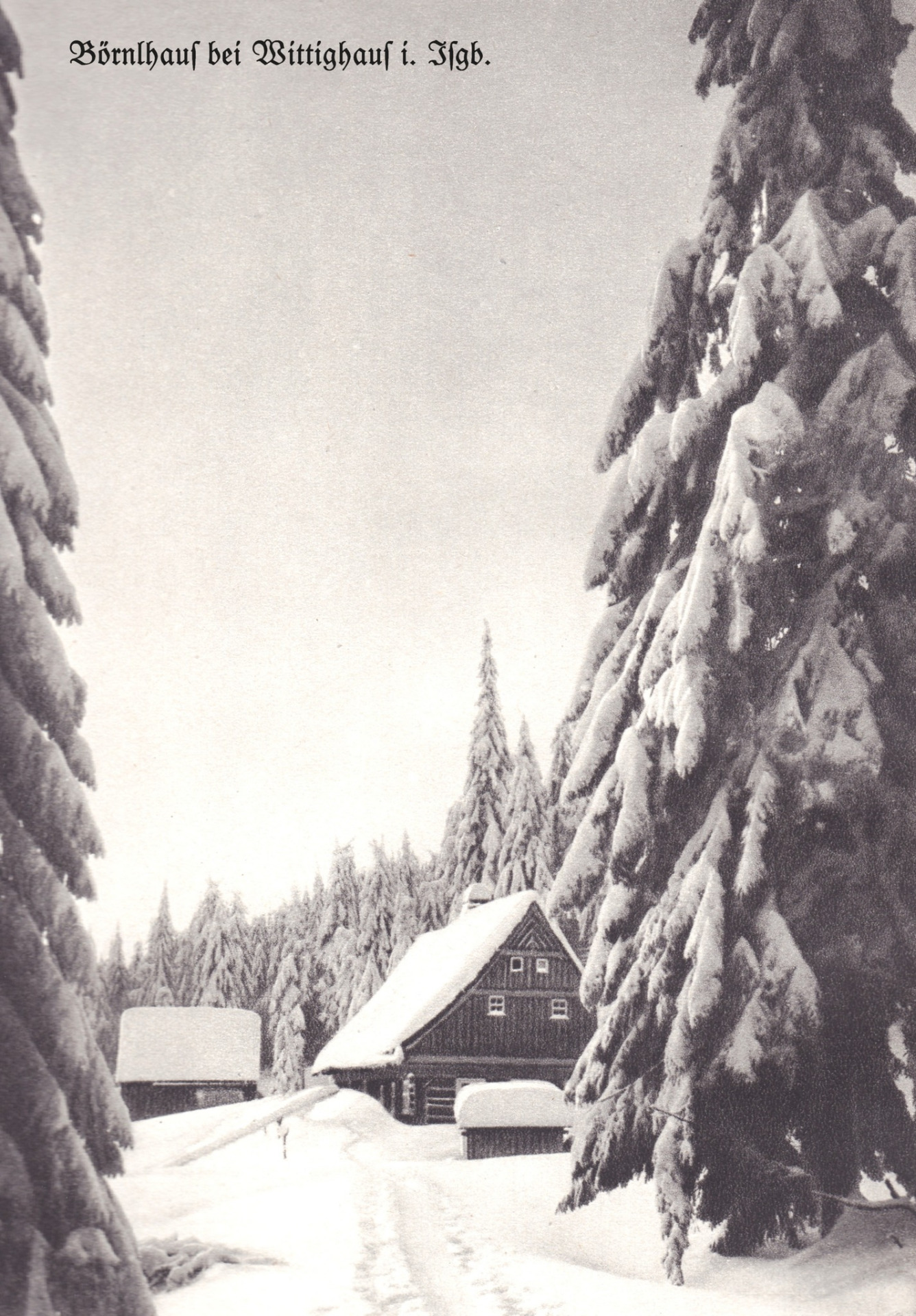 fotografie z roku 1940. Stejná je v knize "Das Isergebirge" die Landschaft Gustav Leutels ze stejného roku. (archiv Oskar Holata)