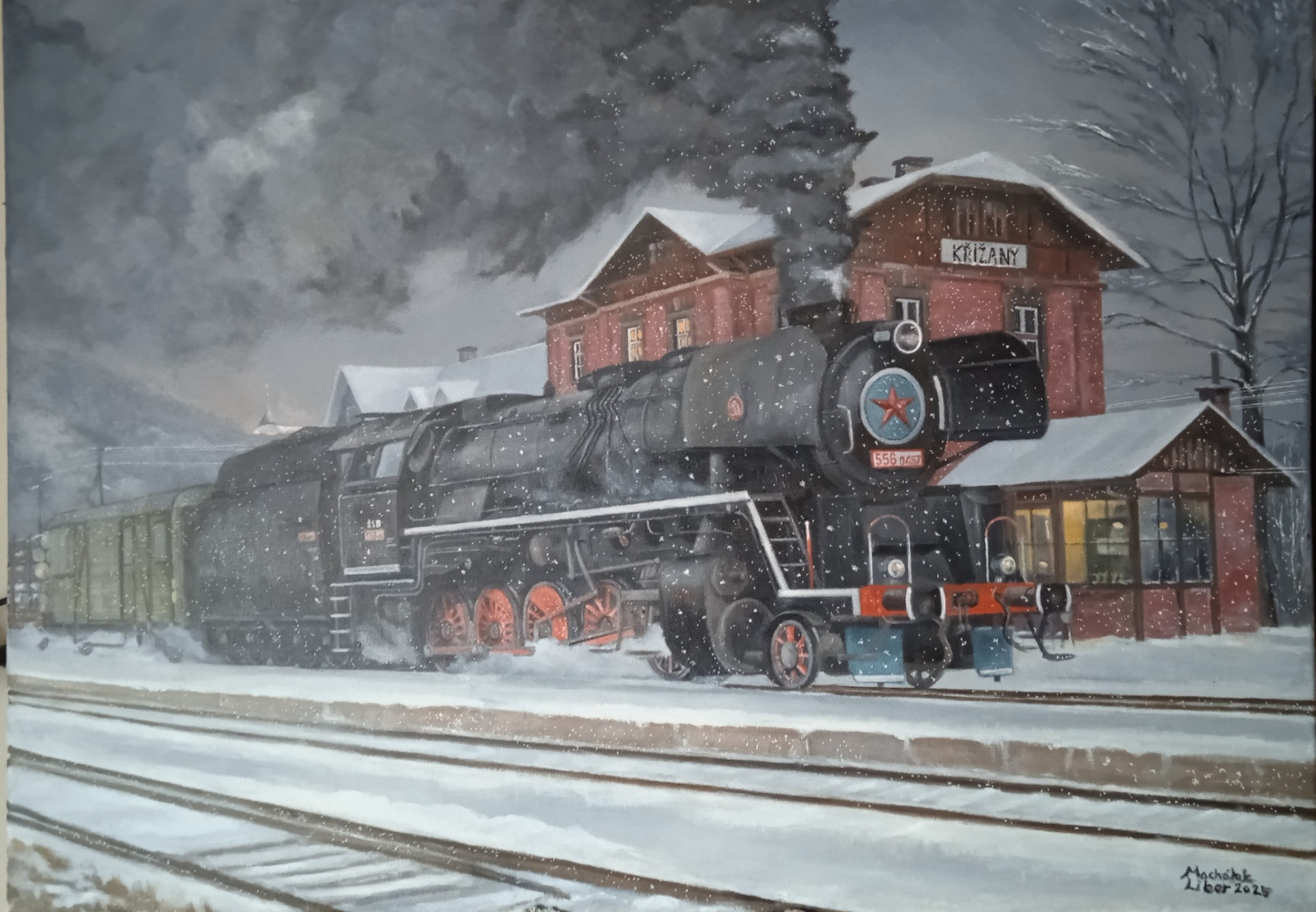 Liberecký Štokr 556.0457 olej na plátně 70-50 cm (autor Libor Machálek)