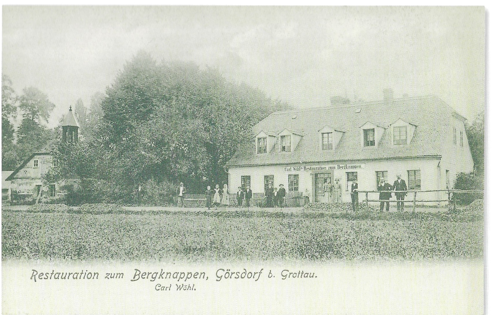 LOUČNÁ   restaurace „Hornický tovaryš“ stávala těsně u státní hranice na místě dnešního kiosku, byla oblíbená hlavně mezi horníky  místních lignitových dolů 1906 