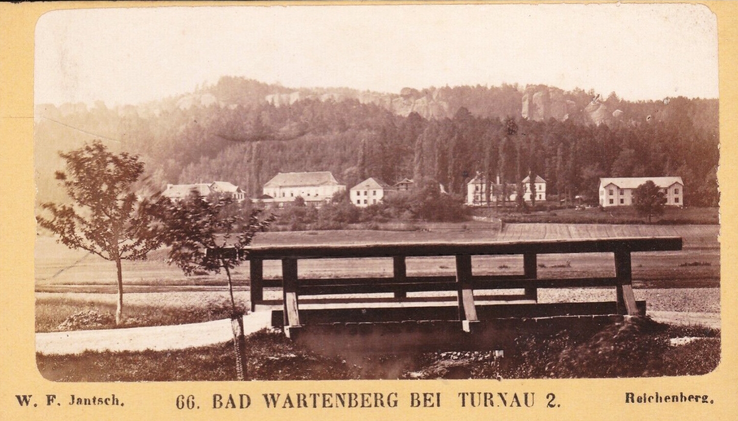 Lázně Sedmihorky, vizitka Wenzel Ferdinand Jantsch (archiv Zdeněk Zeman)