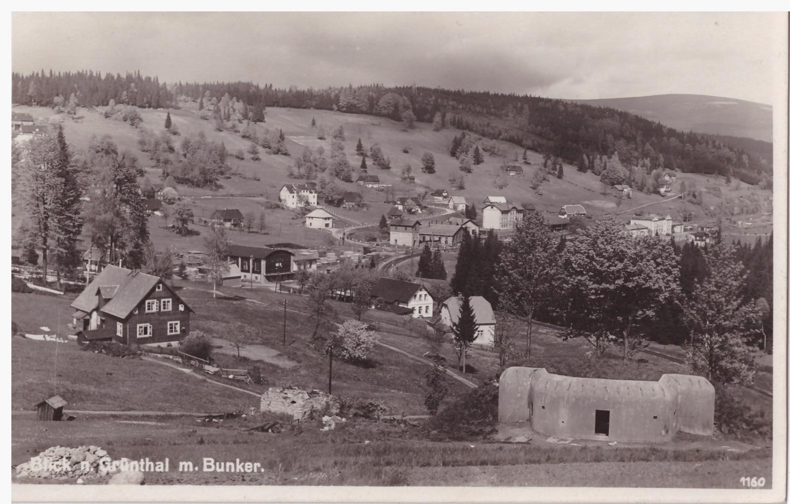 20 let tam máte chalupu, chodíte 30m od toho a vůbec nevíte, že tam je bunkr (zdroj: staré pohledy kořenovsko)