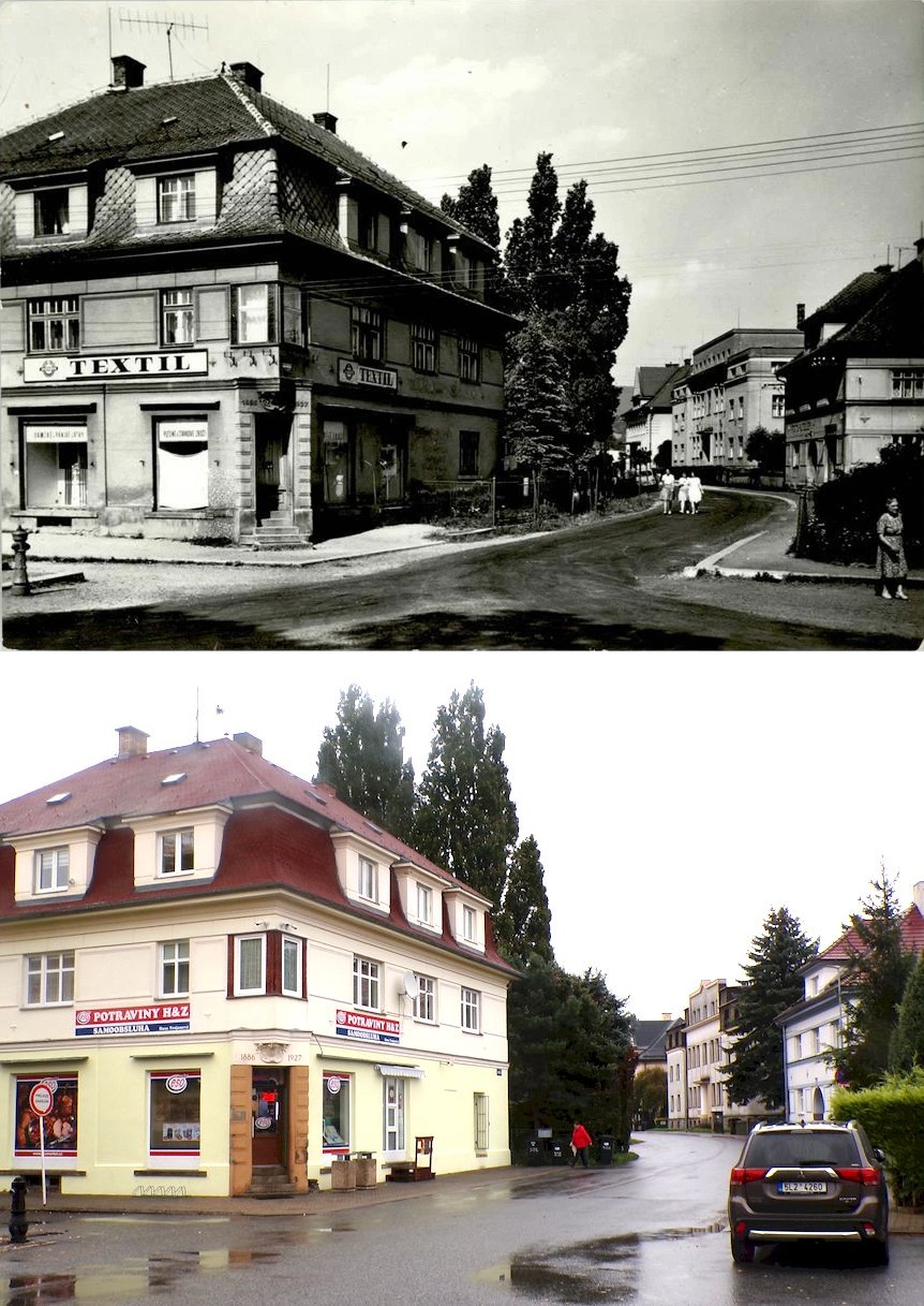 Hejnice - Nádražní ulice (archiv Josef Kutílek)