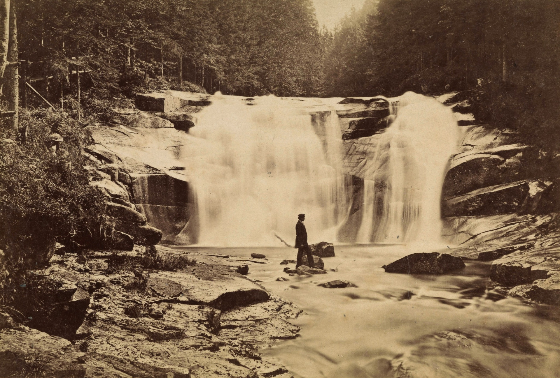 Mumlavský vodopád -1880 Foto: Robert Halm (1828-1910). (archiv J.Peterka)