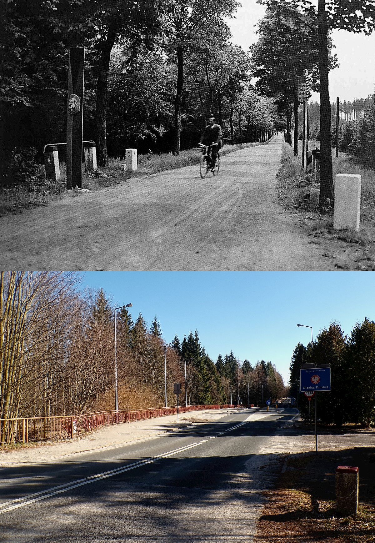 Nové Město pod Smrkem - hraniční přechod (archiv J.Kutílek)