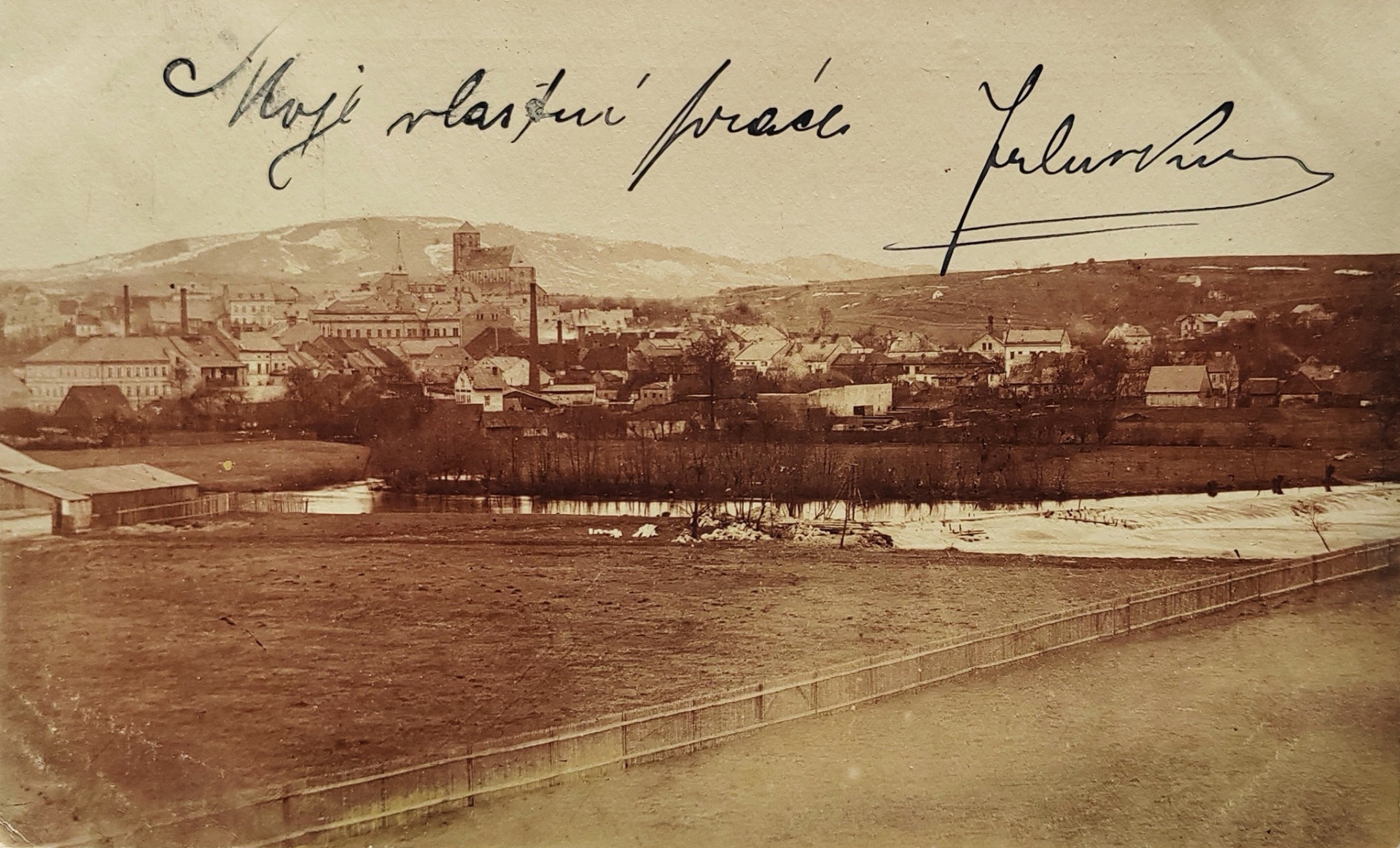 Po delší době jeden zimní Turnov. Odesláno 6.7.1899 z Turnova ( archiv Zdeněk Zeman)