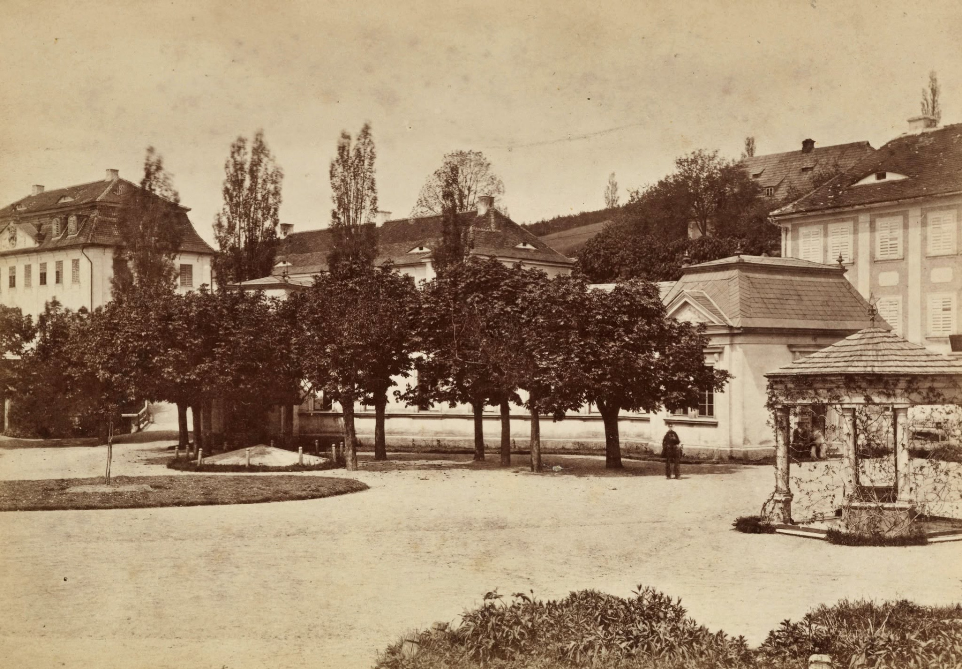Lázně Libverda (Bad Liebwerda) okr. Liberec. Kolem roku 1880. (archiv J.Peterka)