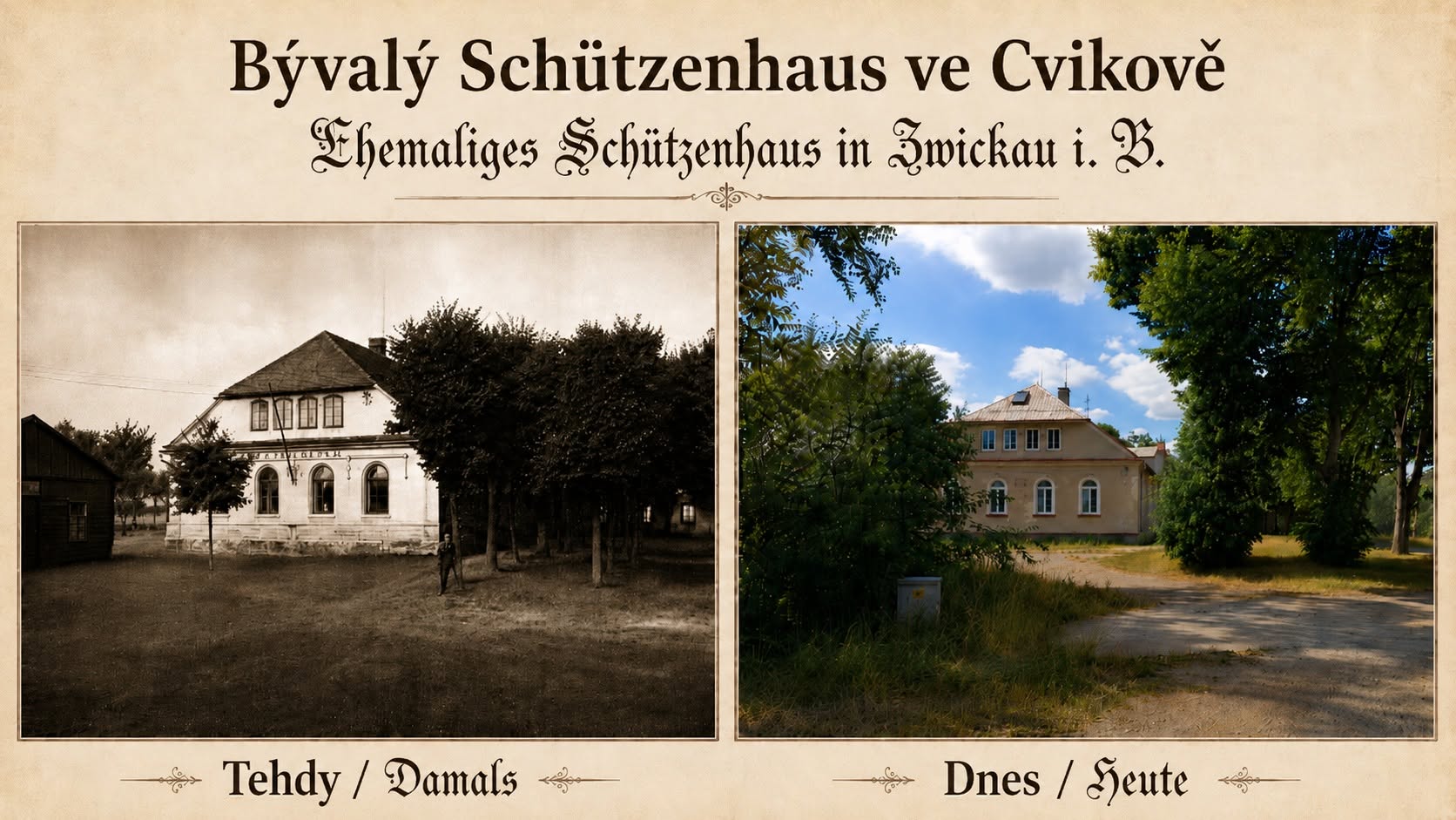 Schützenhzaus ve Cvikově (Zwickau i.B.) (archiv Radim Nejedlý)