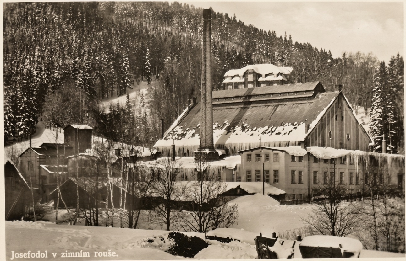 Josefodolská sklárna roku 1946