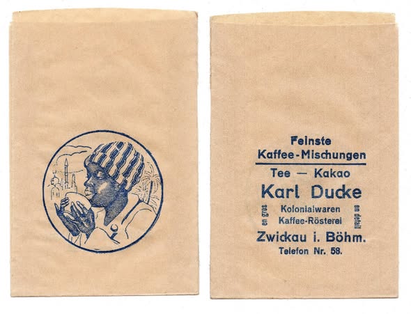 Pytlíček s reklamou, zřejmě na sypaný čaj nebo kávu. Je poměrně malý - 9x6 cm - takže opravdu jen na pár porcí.