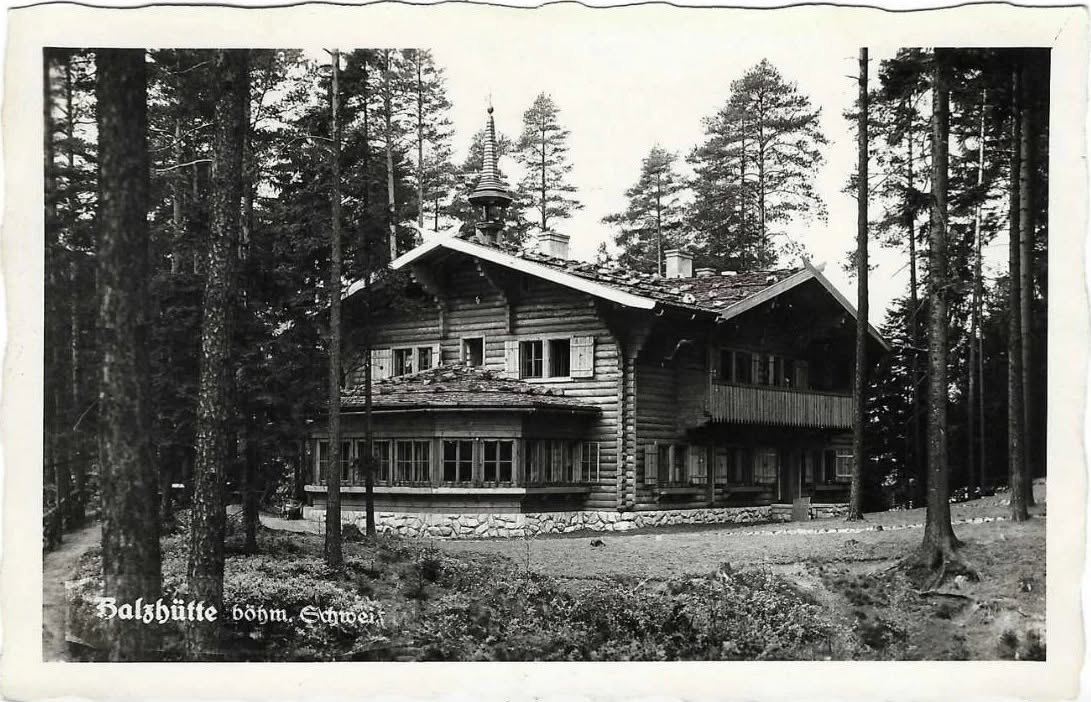 Böhmische Schweiz (České Švýcarsko), Kinského lovecký zámeček, Jetřichovice, Na Tokáni (Balzhütte), 14.5.1939. (archiv Otto Rikitan Ečer)