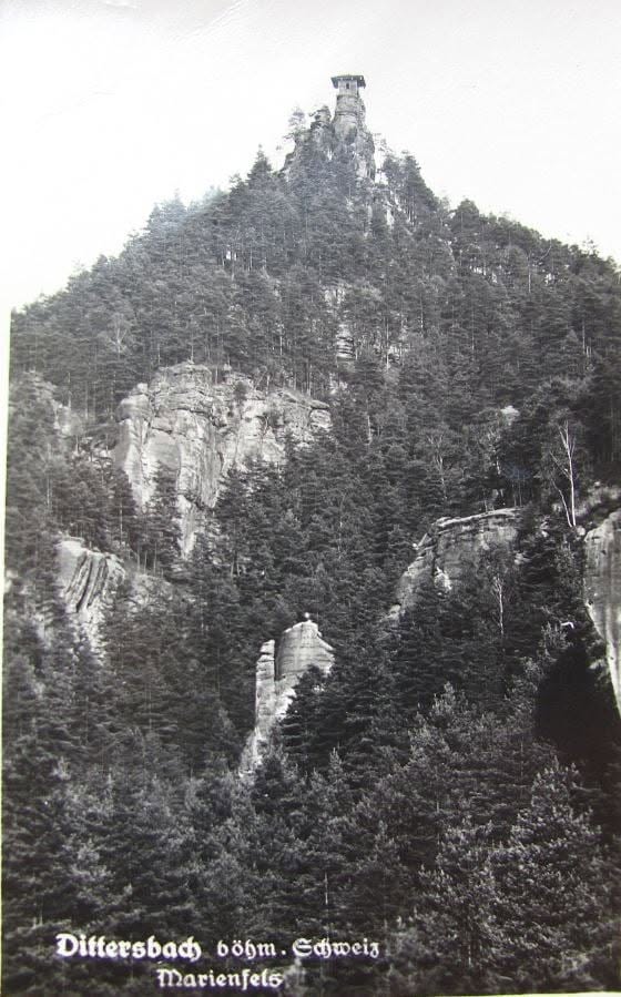 Mariina vyhlídka přeed požárem (archiv J.Beneš)