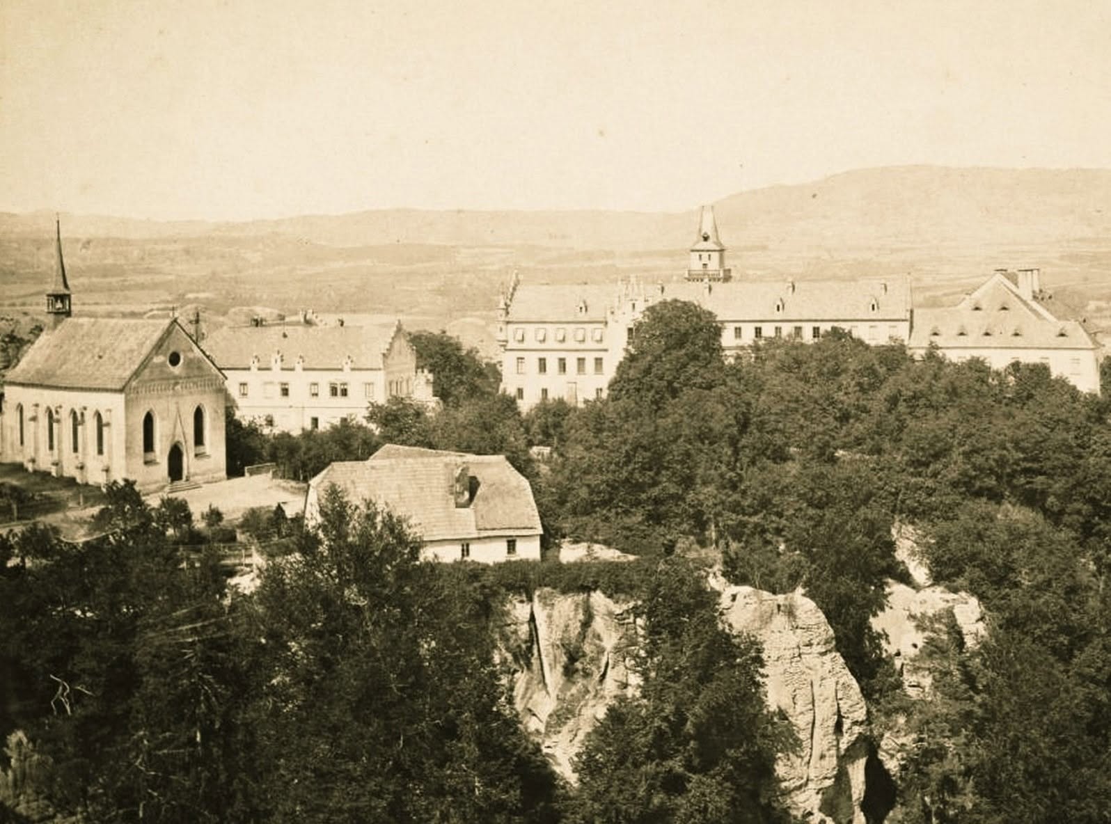 Hrubá Skála. Před rokem 1895.