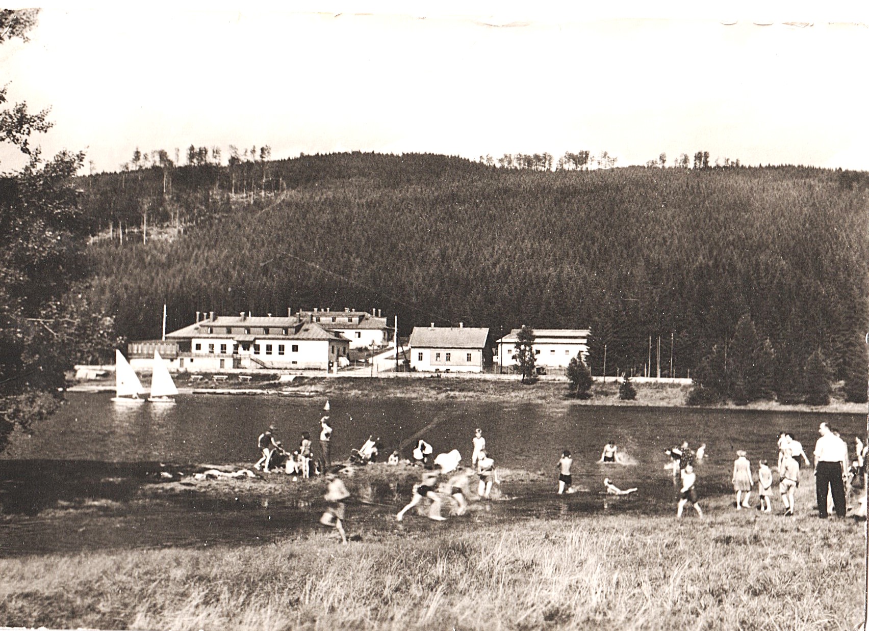 Souš, pohlednice poslaná 6.8.1960 (archiv Zdeněk Rösch)